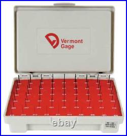 Vermont Gage 901100100 Pin Gage Set, Plus, 0.006-0.060 In, Black