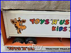 Vintage 1990 Ertl Toys R Us Tractor Trailer Semi Truck Heavy Gauge Steel In Box