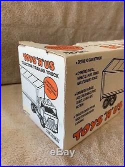 Vintage 1990 Ertl Toys R Us Tractor Trailer Semi Truck Heavy Gauge Steel In Box
