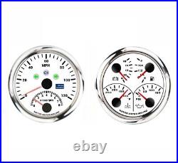 W PRO 2 Gauge Set GPS Speedometer with Tachometer 120 MPH Turn Signal High Beam