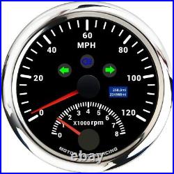 W PRO 2 Gauge Set GPS Speedometer with Tachometer 120 MPH Turn Signal High Beam