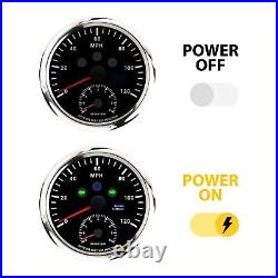 W PRO 5 Gauge Set 110mm GPS Speedometer Tachometer 120 MPH Turn Signal High Beam