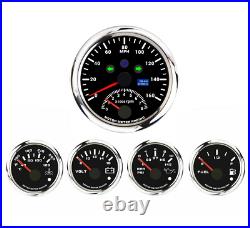 W PRO 5 Gauge Set GPS Speedometer with Tachometer 160 MPH Turn Signal High Beam