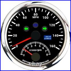 W PRO 5 Gauge Set GPS Speedometer with Tachometer 160 MPH Turn Signal High Beam