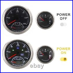 W PRO 5 Gauge Set GPS Speedometer with Tachometer 200 MPH Turn Signal High Beam