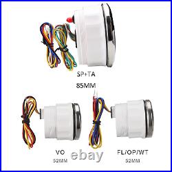 W PRO 5 Gauge Set Instrument Panel 4000 RPM 24 V White LED For Marine Boat Yacht