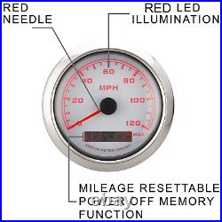 W PRO 5 Gauge Set with Instrument Panel 4000 RPM Red LED For Marine Boat Yacht
