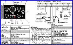 W PRO 5 Gauge Set with Instrument Panel 4000 RPM Red LED For Marine Boat Yacht