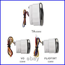 W PRO 5 Gauge Set with Instrument Panel 4000 RPM White LED For Marine Boat Yacht