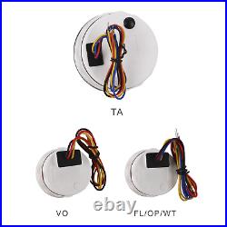 W PRO 5 Gauge Set with Instrument Panel 4000 RPM White LED For Marine Boat Yacht