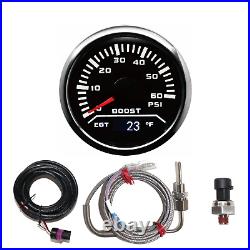 W PRO 52mm 2 In 1 Boost PSI & EGT Pyrometer °F Exhaust Gas Temperature Gauge