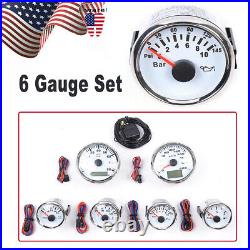 Waterproof Universal 6 Gauge Set GPS Speedometer For Car Marine Boat Truck Yacht