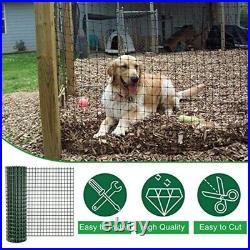 Welded Wire Fence Green PVC Coated Easy to Assemble Lightweight 14/16 Gauge