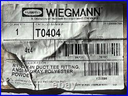 Wiegmann Wireway Tee 4X4 Square Inch, 16 Gauge Steel T0404