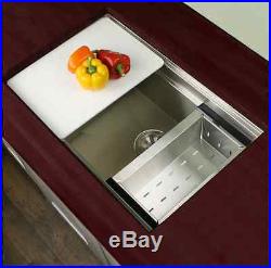 Zero Radius 16 Gauge Stainless Steel LEDGE Bowl Undermount Kitchen Sink